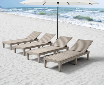 Nestl Sun Tanning Chair - Sand Beige Chaise Lounge Chair Outdoor, Lightweight Pool Lounge Chairs Set of 12, Adjustable 5-Position Reclining Lawn Chair, Waterproof Beach Outdoor Lounge Chairs