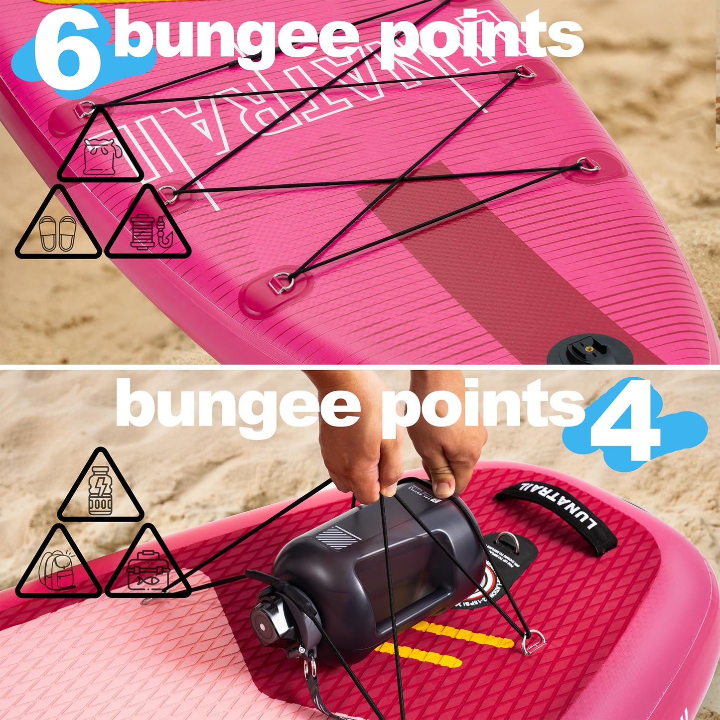 【11'×34"】 Extra Long/Extra Wide Premium Inflatable Stand Up Paddle Board (SUP) – Portable & Lightweight for Yoga, Surfing, Family Fun | Complete Kit with Paddle, Pump, Bag | Durable Design (Pink)