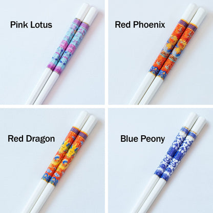 Souped Up Recipes - Ceramic Chopsticks - Red Phoenix Design