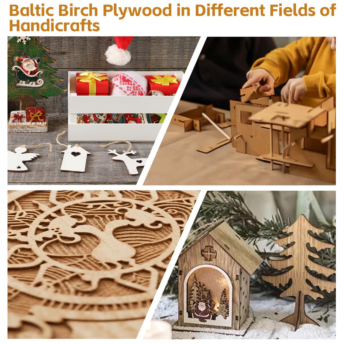 25Pcs 12 x 12 x 1/8 Inch Baltic Birch Plywood Sheets 3mm Unfinished Plywood Sheet for Arts and Crafts, Painting, Pyrography, Wood Engraving, Wood Burning, Laser, Architectural Models