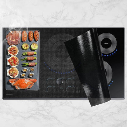 Cook's Aid Large Induction Cooktop Protector Mat 21.2x35.4 Inch,Translucent (Magnetic) Stove Top Cover for Electric Stove, Silicone Stove Mat for Glass Top Stove,Glass Top Stove Cover (LTSICT1)