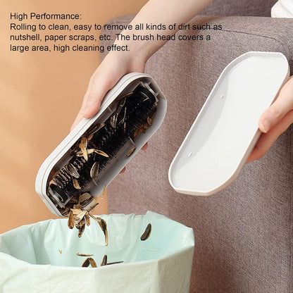 HURRISE Handheld Crumb Sweeper, Reusable Soft Hair Debris Collector for Home Use