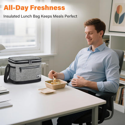 Tirrinia Insulated Lunch Box - Leakproof Lunch Bag for School, Work, Soft Cooler for Office, Picnic, Camping