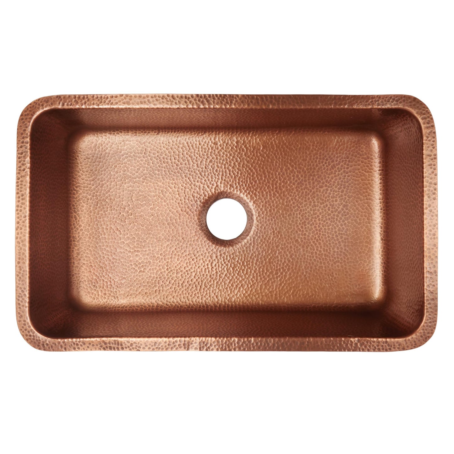Sinkology Orwell 30 Inch Undermount Copper Kitchen Sink Single Bowl – Handcrafted Solid Pure Copper, Hand-Hammered Finish, Includes Bottom Grid, Drain, & Care Kit, Fits 33 Inch Cabinet