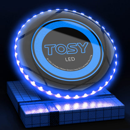 TOSY Bundle of 2 - Flying Disc 108 LEDs - RGB Black + Blue