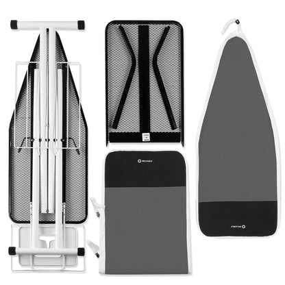 Reliable 320LB 2-in-1 Ironing Board, Standard 47.25” x 19” Convertible to Extra-Long Rectangular 55” x 19”, Vera Foam Cover, Conex Heat Resistant Zone, Removable Iron Rest, Adjustable Height