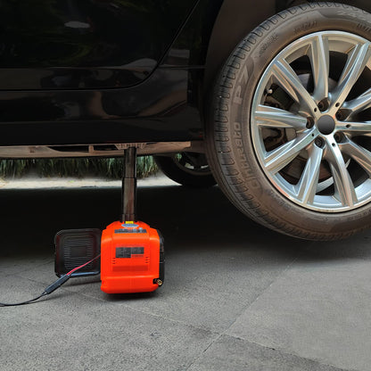 E-HEELP Electric Car Jack 5Ton 12V Kit Hydraulic (Lifting Range: 6.1~17.7 inch) with Inflator Electric Jack for Car SUV Sedan MPV Change Tires Garage Repair Emergency Kit