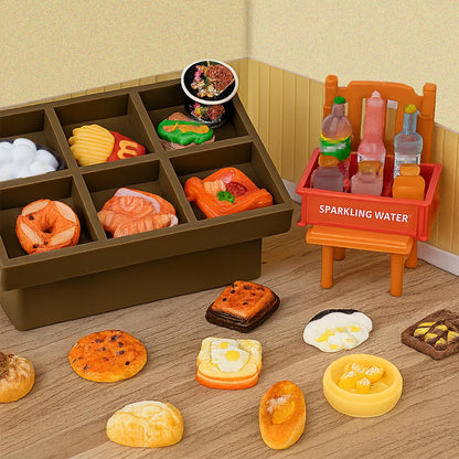 100 Pcs Miniature Food Drink Bottles Soda Pop Cola Cans Pretend Play Kitchen Game Party Accessories Toys Cake Ice Cream for 1/12 Doll House Mixed Mini Resin Figures Favor Toy Dollhouse Decorations