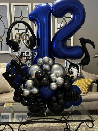 Number 3 Balloon - 40 Inch Night Blue - Perfect for 3rd Birthday Celebrations for All Ages