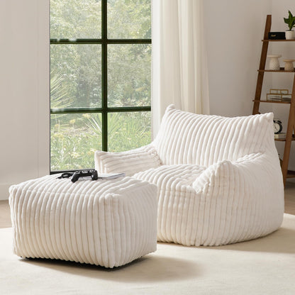 Oversized Bean Bag Chair for Living Room Furniture Bean Bag Chairs for Adults- Small Couch & Lounge Accent Chair for Living Room Chairs or Bedroom