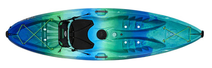 Perception Tribe 9.5 - Recerational Kayak Sit on Top - Large Rear Storage with Tie Downs - 9.5 ft - Déjà Vu