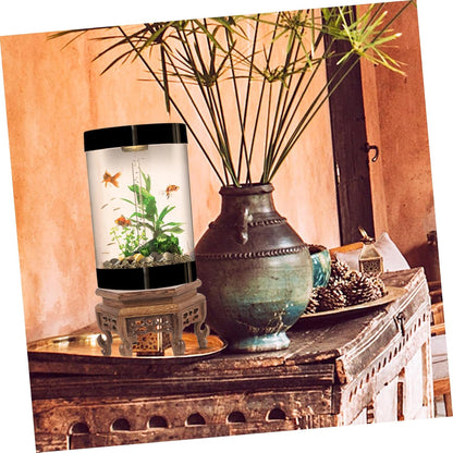 Wooden Flower Pots Display Shelf, Planter Risers, Indoor Desktop Wood Plant Stand, Wooden Base Ornaments