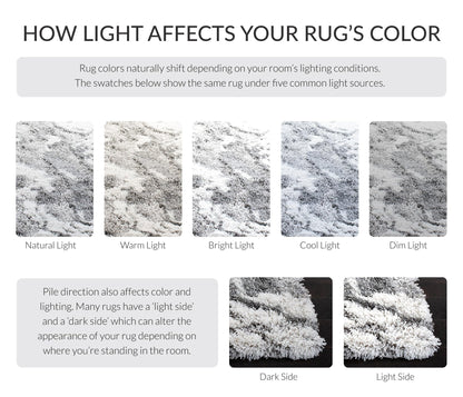 SAFAVIEH Horizon Shag Collection Area Rug - 10' x 14', Grey & Ivory, Modern Abstract Design, Non-Shedding & Easy Care, 2-inch Thick Ideal for High Traffic Areas in Living Room, Bedroom (HZN890F)