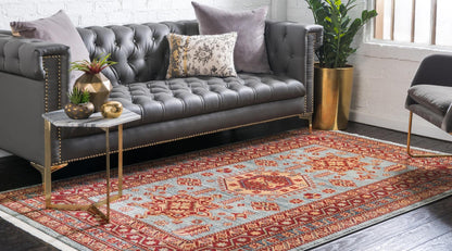Unique Loom Sahand Collection Area Rug - Shapur (10' x 13' 1" Rectangle, Light Blue/ Light Brown)