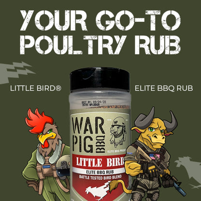 Warpig BBQ Little Bird BBQ Seasoning - Texas-Style Spice Blend for Grilling, Smoking & Roasting - 11.5 oz Bottle