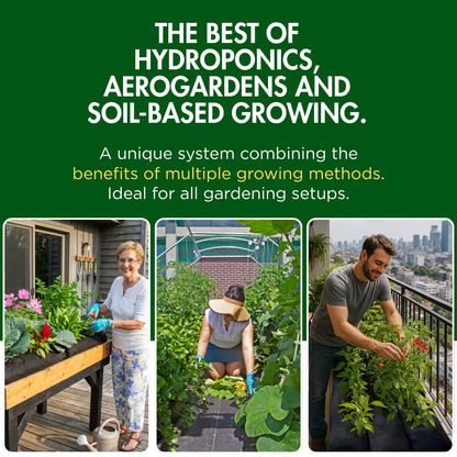 GardenSoxx 4x4 (16 sq ft) Home Gardening Kit with Drip Irrigation System – Flexible Fabric Garden Planters for Outdoor Plants, No Tools, Fits Any Space, Indoor & Outdoor Growing Solution