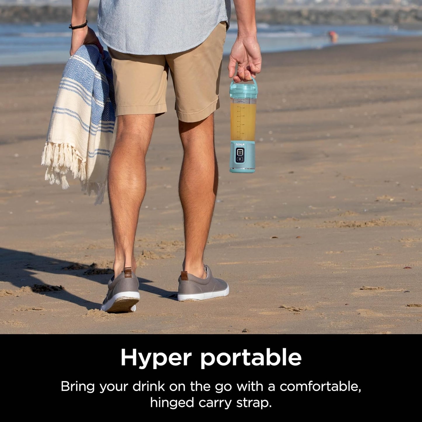 Ninja Blast Portable Blender - Cordless 18oz Personal Blender for Smoothies & Shakes | BPA-Free, Leakproof Lid, USB-C Rechargeable, Tinted Aqua