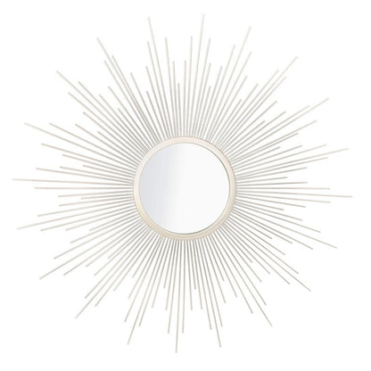 Safavieh Home Collection Alves 30-inch Champagne Sunburst Round Mirror