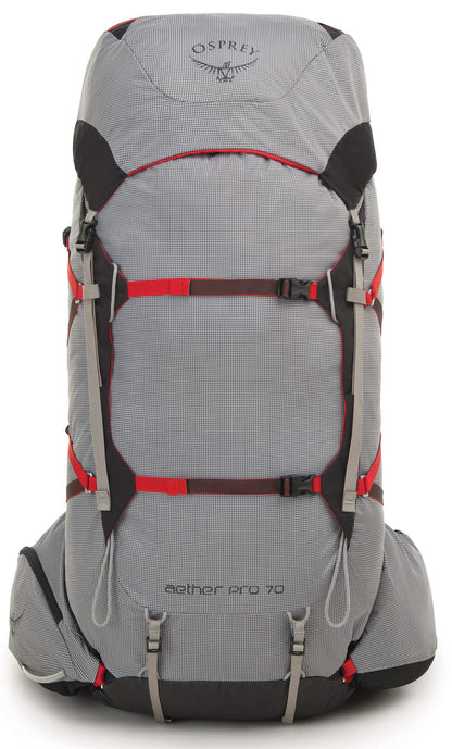 Osprey Aether Pro 70L Men's Backpacking Backpack, Kepler Grey, Large
