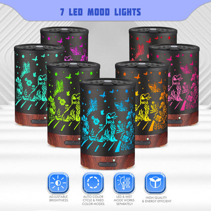 Essential Oils Diffuser,Aromatherapy Diffuser,Birthday for Women Mom Grandma,Metal Cool Mist Humidifier with 7 Colors Lights Waterless Auto Off Air Diffusers (Dragonfly)