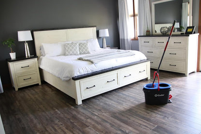 O-Cedar RinseClean Spin Mop & Bucket System - Effortless Cleaning with Water | Eliminates 99% of Bacteria
