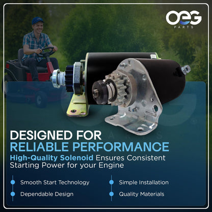 OEG Parts New Starter Compatible with Briggs and Stratton 11HP-18HP 393499 497401 494198 494990 Toro Compatible with John Deere Cub Cadet AM106883 AM38136 AM39285 SBS0004 41022005 41022005R 41022015