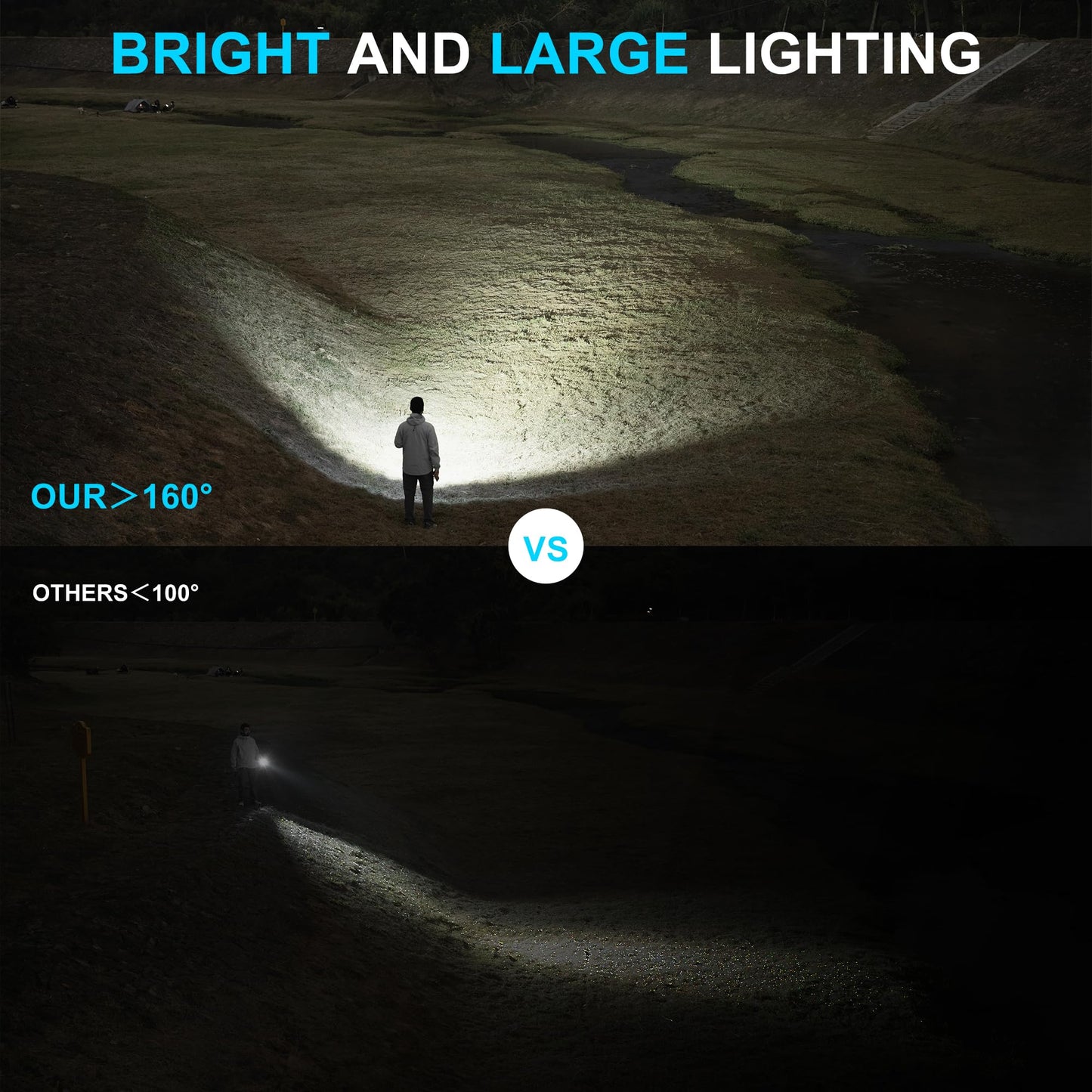 WUBEN C3 Flashlight 1200 High Lumens Rechargeable Flashlights 6 Modes Super Bright IP68 LED Tactical Flashlight for Camping, Home, Emergency, Rescue, Hunting, Inspection, Repair, Tool Gifts for Men