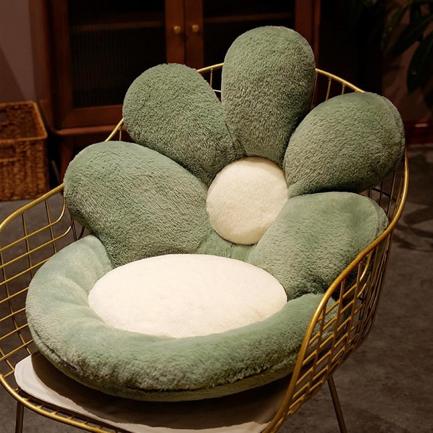 1Pcs 20*20in Flower Shape Seat Cushion - Non-Slip Cute Chair Pad with Plush Comfort Lazy Sofa Floor Pillow for Office