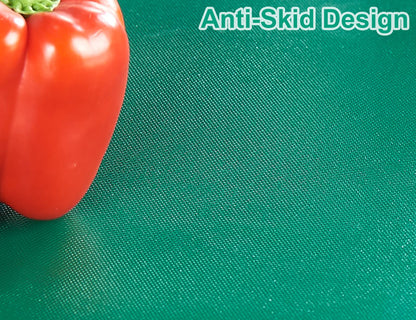 CURTA Cutting Boards for Kitchen, 24" x 18" x 0.5" Green Color Coded Plastic Commercial Chopping Board Anti Slip Surface Dishwasher Safe