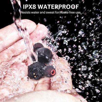 TOZO T6 Wireless Earbuds, Bluetooth Ear Buds, Stereo Sound in Ear Headphones, 50 Hours Playtime, AI Clear Call, Wireless Charging Case, APP Customizable EQs, IPX8 Waterproof Earphones