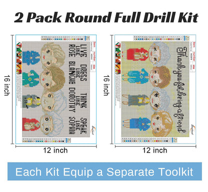 bestact Diamond Painting Kits,Diamond Art Kit for Adults Full Round Drill,Paint with Diamond for Gift,Wall Decor
