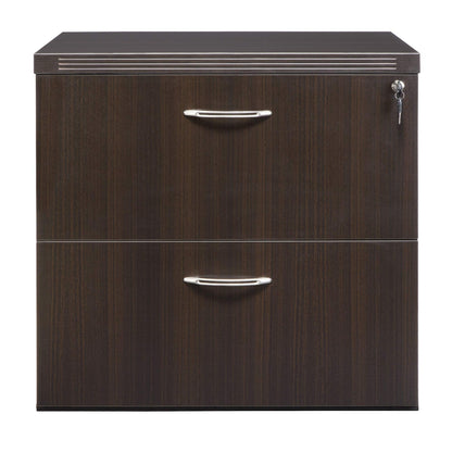 Mayline AFLF36LDC Aberdeen Series Freestanding Lateral File 36w x 24d x 29½h Mocha