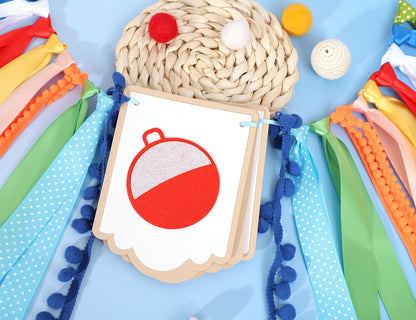 1st Ofishally One Ribbons High Chair Banner - Big One Birthday epidemics Decor, First Smash Baby Showers, Under the Sea