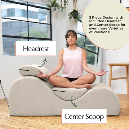Avana Luvu Lounger - Chaise Lounge Chair for Yoga, Exercise, Massage - High Density Foam - Made in The USA - Black
