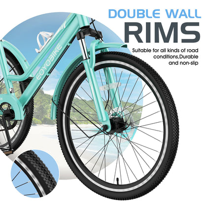 Slsy Adult Mountain Tricycle, 7 Speed Three Wheel Bike, 24/26 Inch Adults Trikes for Seniors with Shopping Basket, Exercise Men's Women's Tricycles