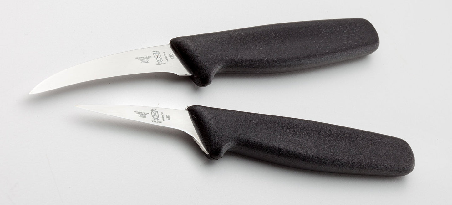 Mercer Culinary Thai Fruit Carving Knife Set, 2 Inch & 2.5 Inch, Black Handles