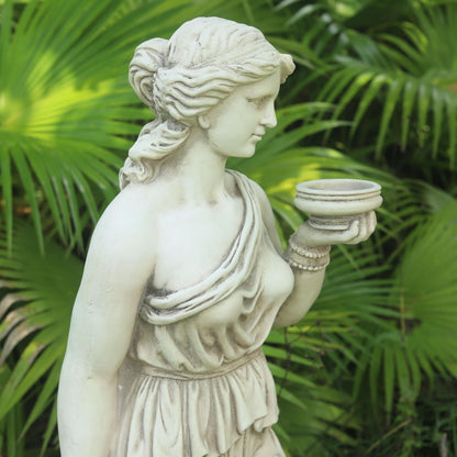 ARSTRIA Large Nymph Statue 46'' High Goddess Statue Hebe Greek Mythology Garden Girl Maid Sculpture Outdoor Courtyard Patio Yard Lawn Decor