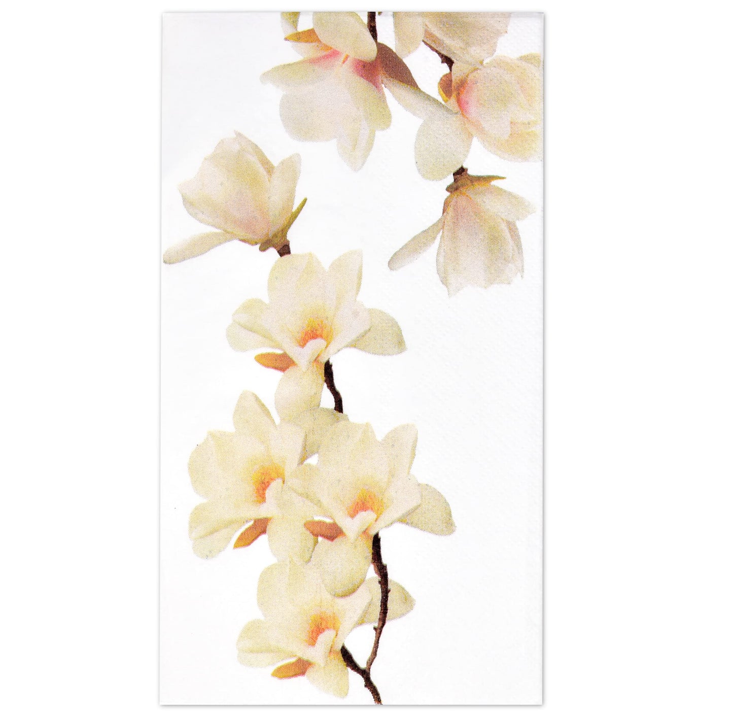 Gift Boutique 90+ Floral White Magnolia Blossom Guest Napkins 3 Ply Disposable Paper Spring Flowers Dinner Hand Napkin for Bathroom Wedding Holiday Anniversary Birthday Party Bridal Decorative Towels