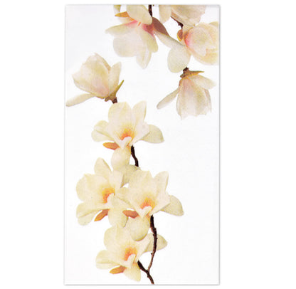 Gift Boutique 90+ Floral White Magnolia Blossom Guest Napkins 3 Ply Disposable Paper Spring Flowers Dinner Hand Napkin for Bathroom Wedding Holiday Anniversary Birthday Party Bridal Decorative Towels