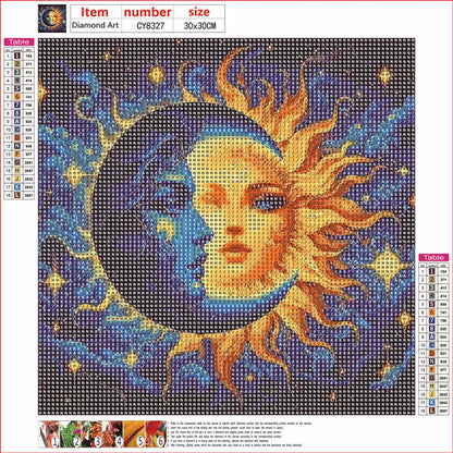 MMAHD Diamond Painting Kit, Sun Scene, 12x12 Inches Full Drill Diamond Art, 5D DIY Craft Set with Tools