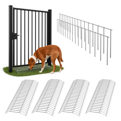 Dig Defence - Original Gate Plate - Underground Fence Gap Filler, Dog Digging Deterrent - 4 Pack with 2 SM/MD Animal Fence Barrier