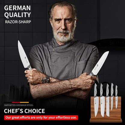 MAD SHARK Kitchen Knife Set, 5PCS Sharp Ultra Chef Knife Set, High Carbon Stainless Steel Knives Set with Ergonomic Handle, Professional Kitchen Knives Sets, Gift Box Packaging