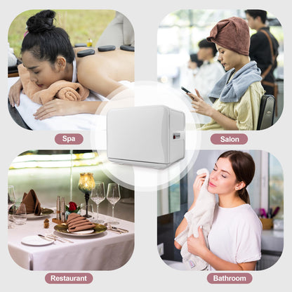8.5L Towel Warmer Cabinet can Hold 12 Wet Facial Towels,Fast Heating with One-piece all-aluminum liner,Hot Towel Warmer Use for Spa,Hair Beauty,Salon - Black