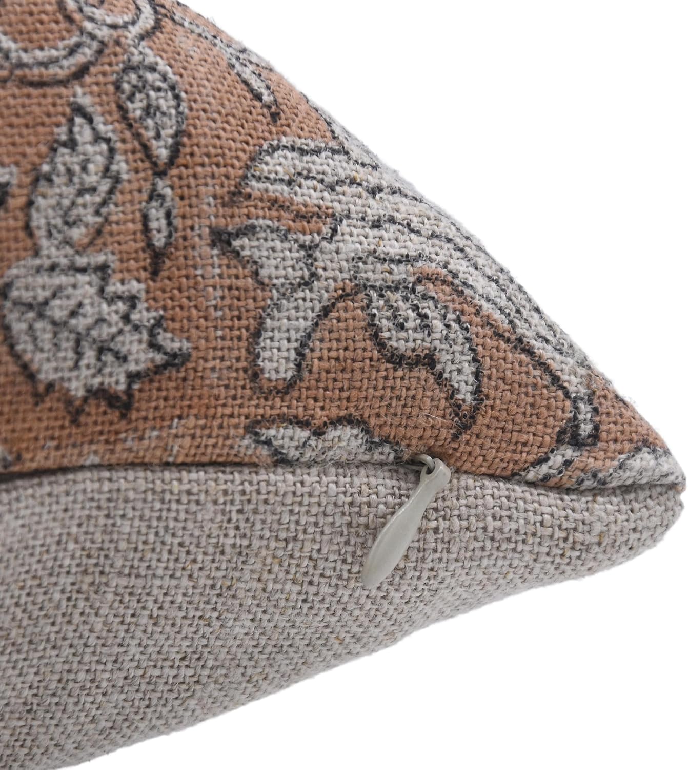 14x14 Floral Pillow Cover Cushion Covers Pillowcase Hand Block Print Thick Linen Decorative Accent Throw Covers