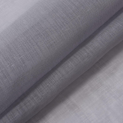 Aquazolax Transparent Sheer French Door Curtain Panel (1 Piece, 30W x 40L, Grey) - Elegant Solid Voile Rod Pocket