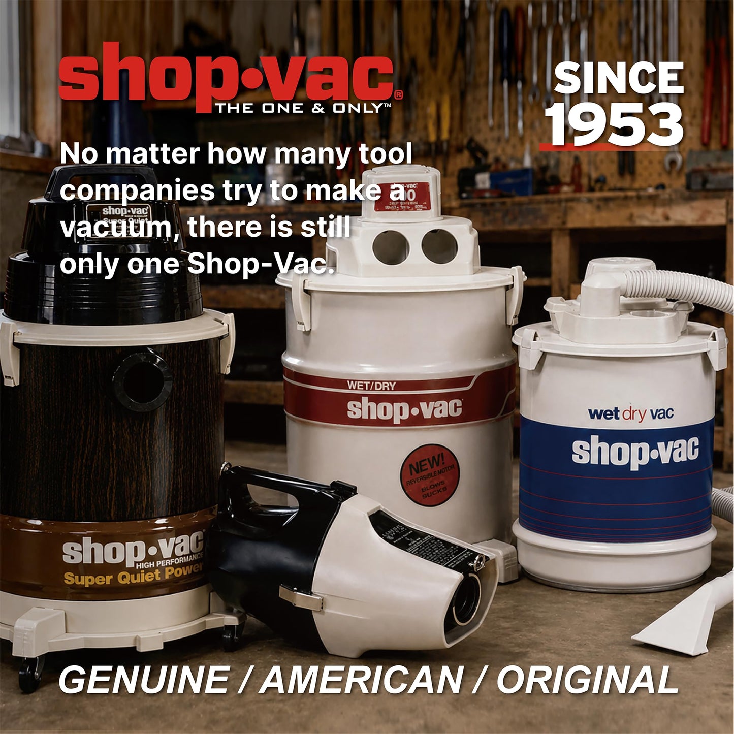 Shop-Vac 9522205 5 Gallon 5.5 Peak HP Hangup Wet/Dry Vacuum, 1.25 Inch Diameter x 18 Foot Hose, 6 Foot Cord, Wall Mount Included, Ideal for Garage, Workshop & Home