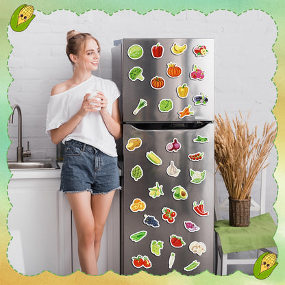 Xuhal 60 Pcs Vegetables Diamond Painting Magnets Fruits Diamond Art Magnet Kits for Adults 5d Rhinestone Rustic Farmhouse Fruit Refrigerator Magnetic Sticker for Fridge Beginner DIY Crafts Farm Gifts
