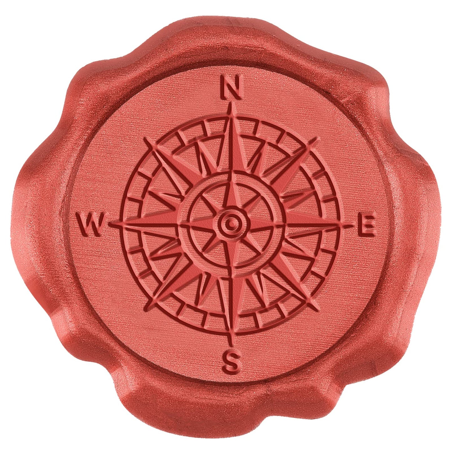 CRASPIRE 50pcs Red Wax Seal Stickers Compass Self Adhesive Wax Seal Stamp Stickers Envelope for Wedding Invitation Scrapbook DIY Craft Adhesive Waxing Party Gift Wrapping