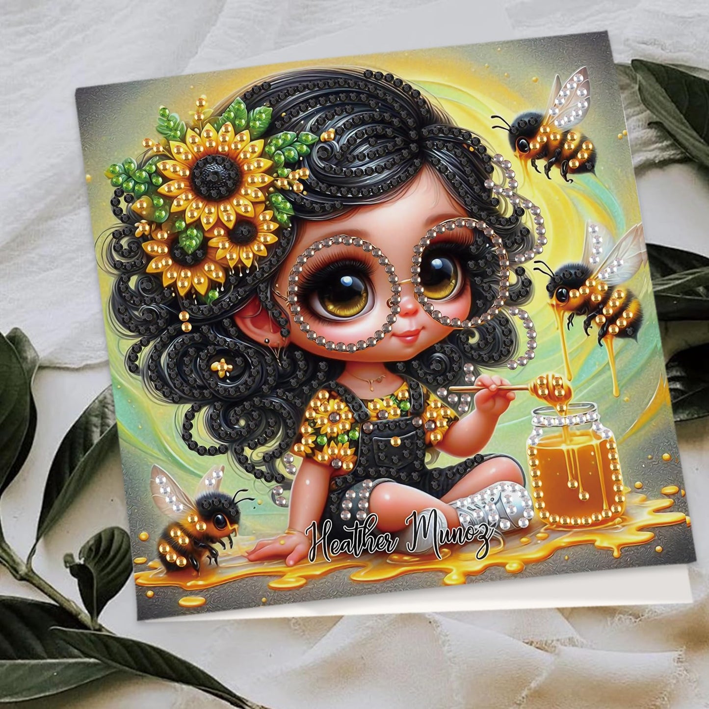 JISHSHAY 6 PCS Diamond Art Greeting Cards Diamond Painting Birthday Cards with Envelopes Gem Art Gem Painting with Special Drills for Thanksgiving Birthday Anniversary Valentine Festival Fairy Elf
