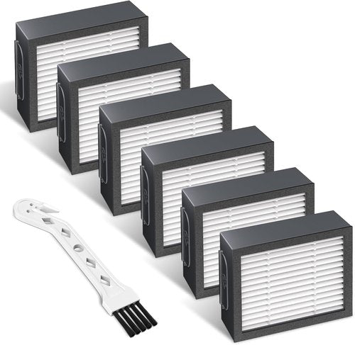 Improvedhand Replacement Filters for iRobot Roomba E, I & J Series - 6 Pack High Efficiency with Cleaning Brush